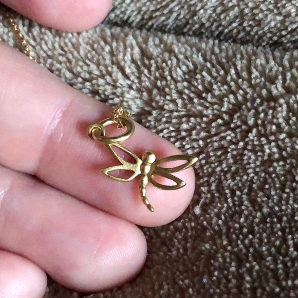 Tiffany&Co dragonfly charm and necklace gold - Picture 4 of 8
